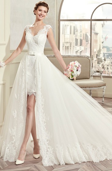 short skirt wedding dress