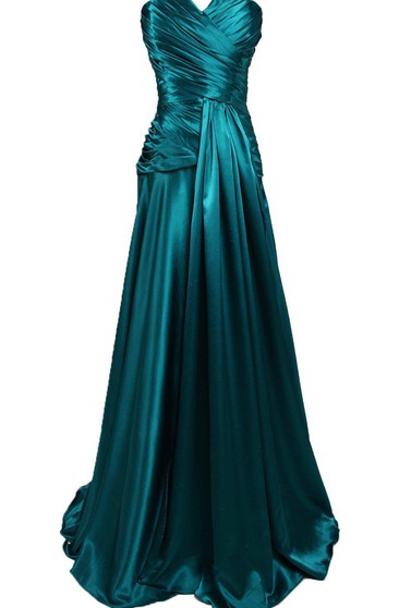 teal blue long dress