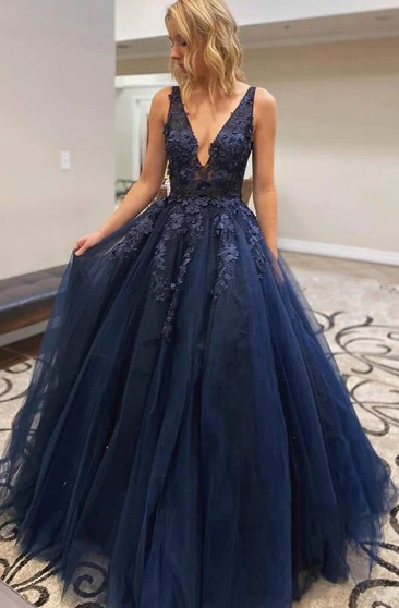 midnight blue formal dresses