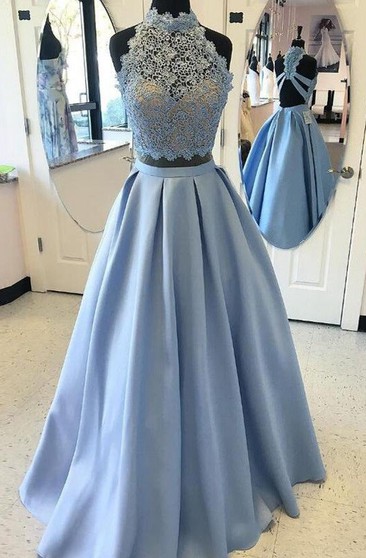 blue ball dress