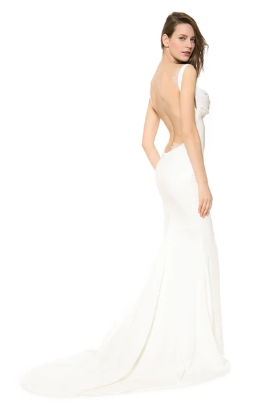 Sexy Long Mermaid Dress With Backless Style