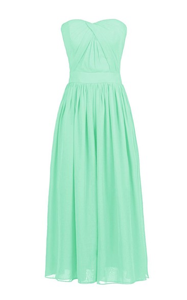 Elegant Sweetheart Drapped Chiffon A-line Gown With Band