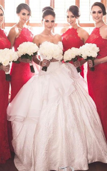 Sexy Apple Red Bridesmaid Dresses