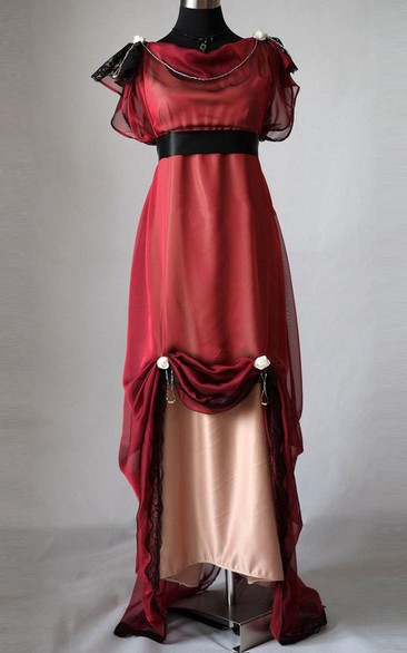 Edwardian Wine Evening Handmade In England Downton Abbey Inspired Titanic 1912 Styled Dress