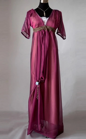 Edwardian Purple Evening Handmade In England Downton Abbey Inspired Titanic 1912 Styled Dress