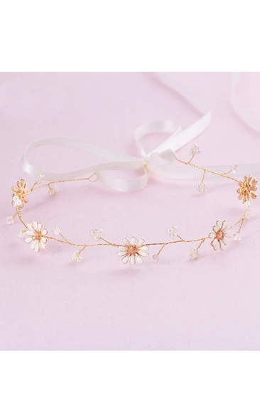 Beautiful Fresh Bridal Hairband With Chrysanthemum Rhinestone