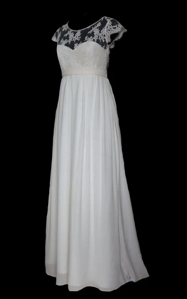 Wedding Size Empire And Backless Dress