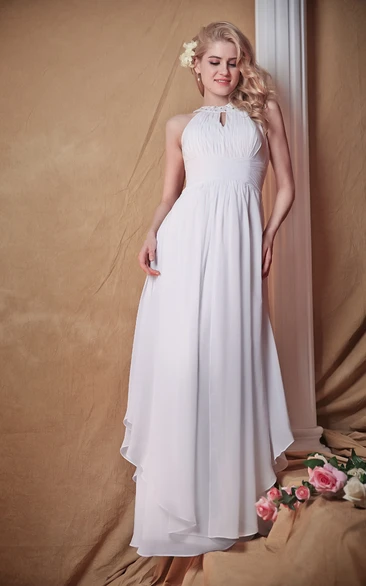 Majestic Racer Swing Dress With Ruched Waist and Side Draping