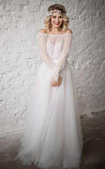 Tulle Satin Lace Bolero Wedding Dress
