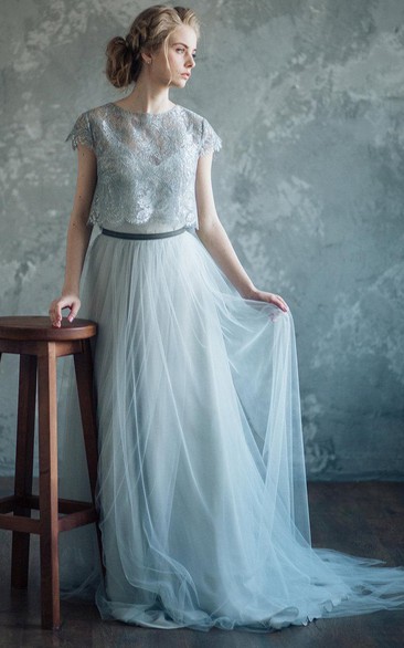 Bluish Gray Wedding Borgia Dress