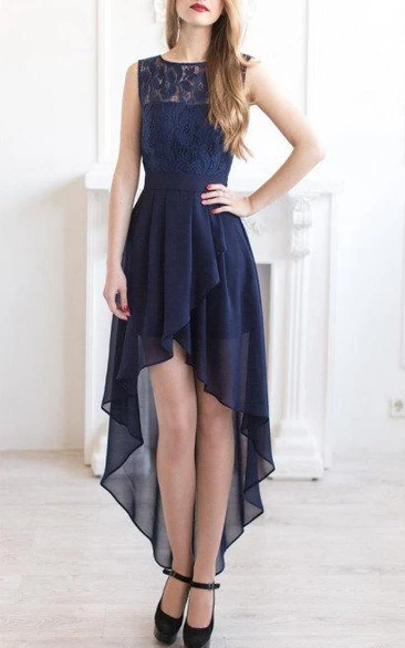 Floor-length Chiffon&Lace Dress