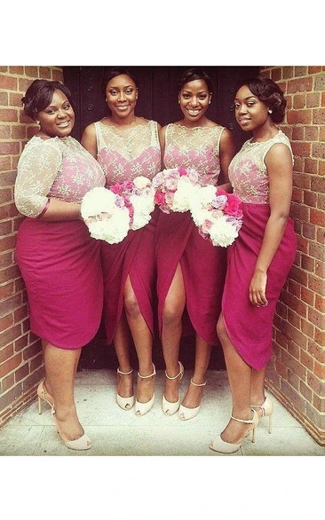 Pale pink clearance short bridesmaid dresses