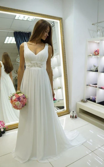 Greek Chiffon Wedding Dress