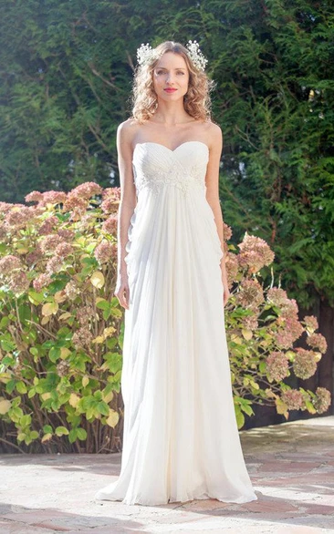 Flowy Empire Waist Wedding Dress