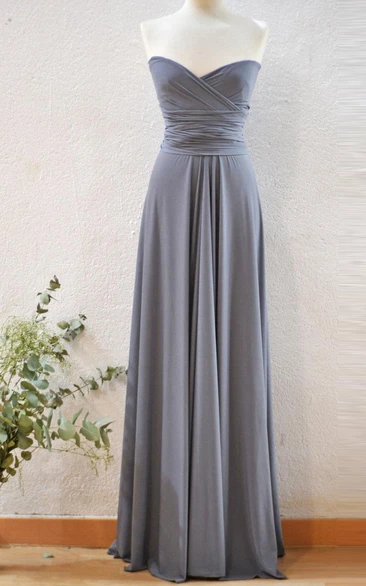 Long Silver Grey Infinity Dress