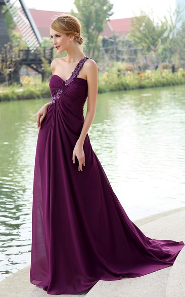 Ethereal Chiffon Backless Maxi Dress With Floral Strap