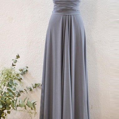 silver gray infinity dress