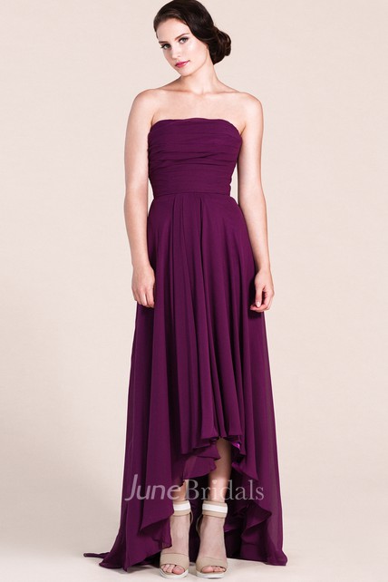 high low a line gown