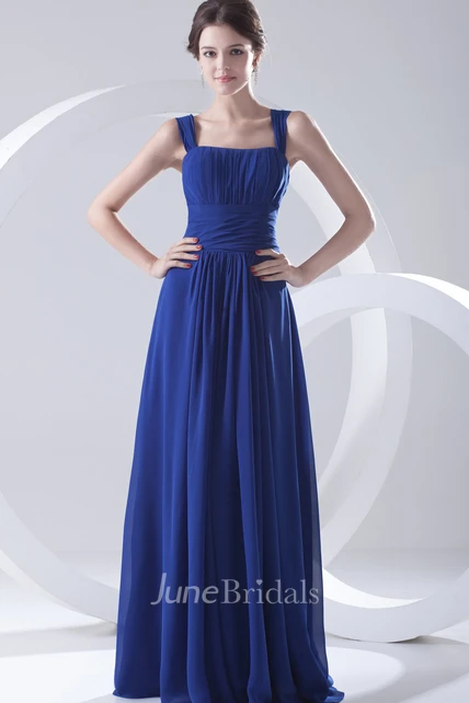 Maxi Ethereal Soft Flowing Fabric Dress With Draping And Straps - June ...