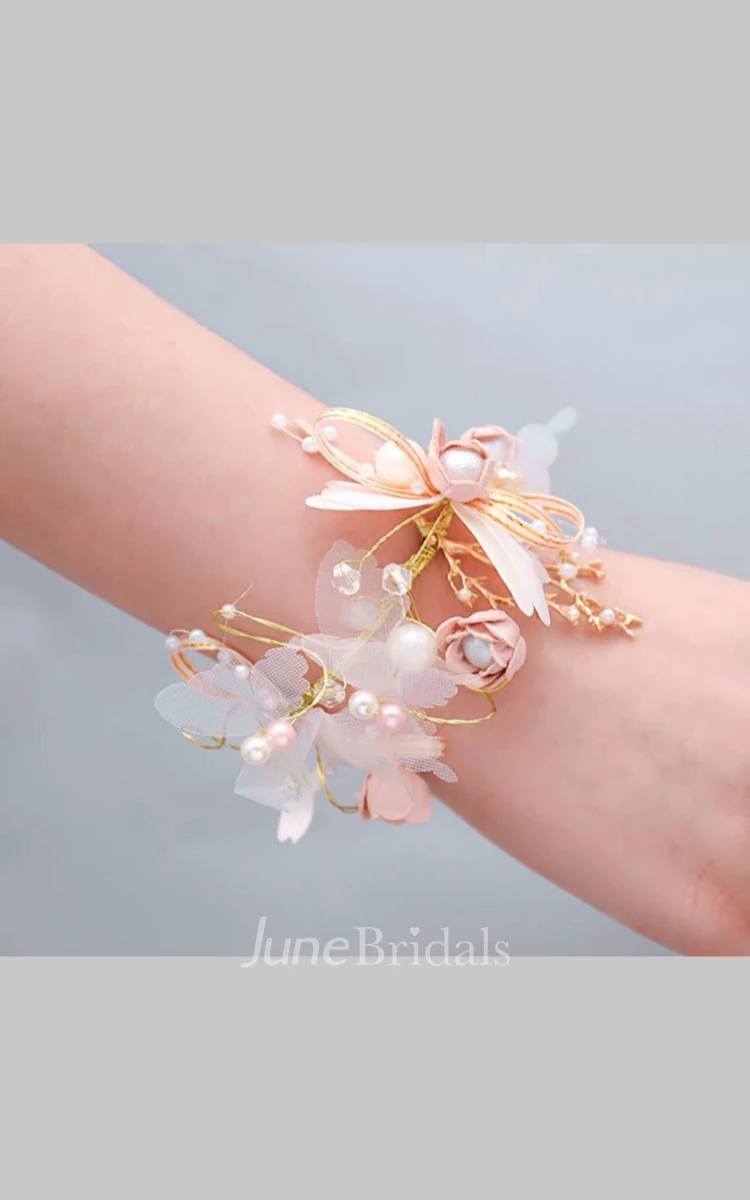 Sweet Dreamy Silk Butterfly Bridal Wrist Flower
