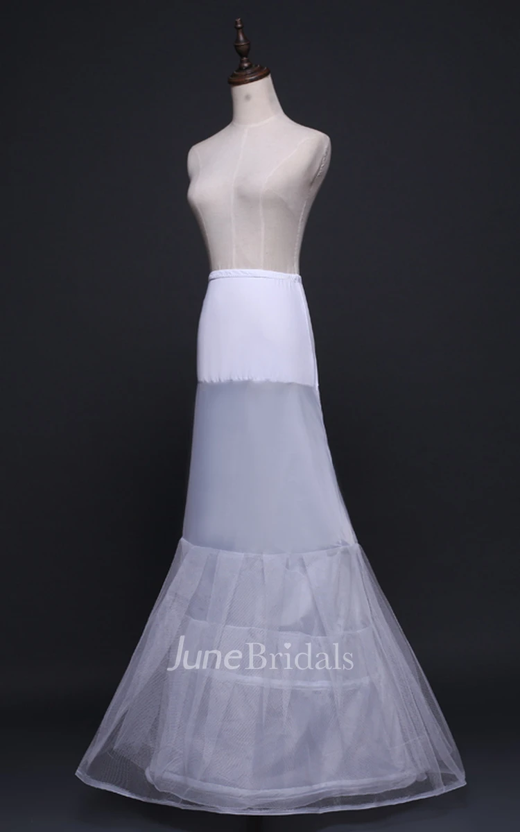 New Fishtail Wedding Petticoat with Elastic Belt Thickening Mesh Yarn Trailing Wedding Dress Accessories