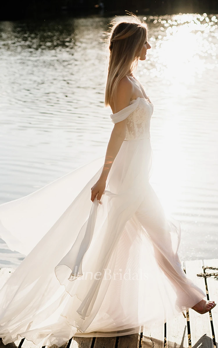 Cross Back Wedding Dress