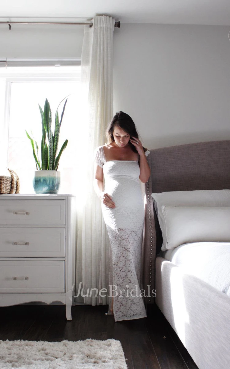 Bohemian Maternity Fitted Lace Gown Maternity The Ryn Dress