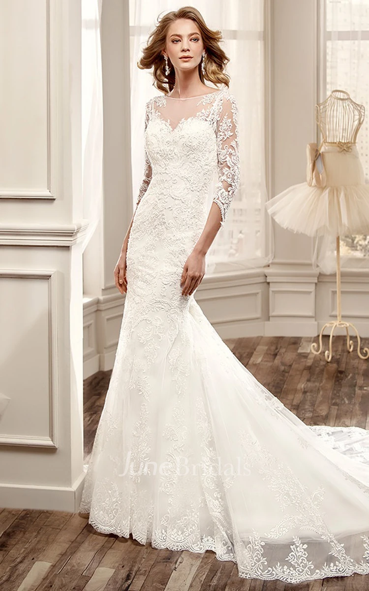 3/4 Sleeve Wedding Dress: Lace, Satin & More - June Bridals