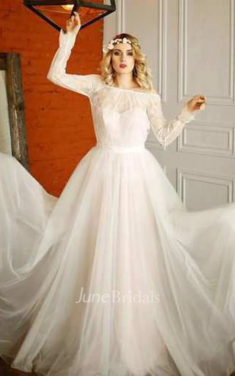 Tulle Satin Lace Bolero Wedding Dress