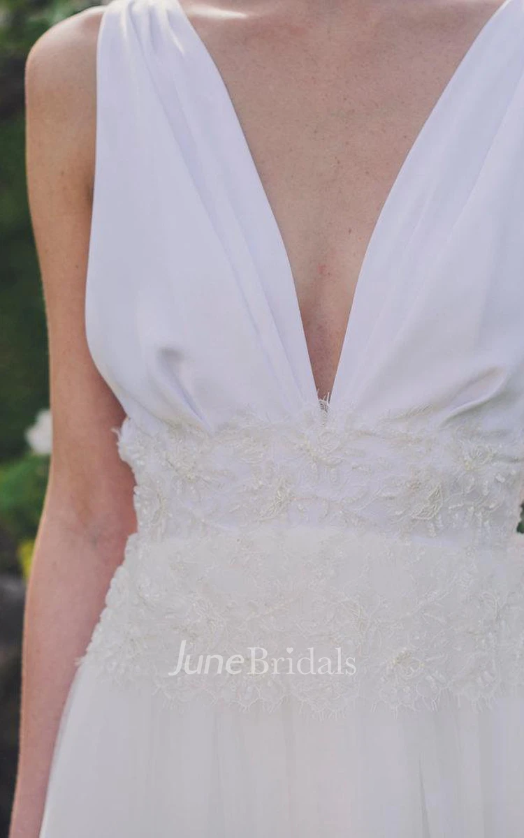 Monroe Inspired Wedding With Delicate French Beaded Trim Dress