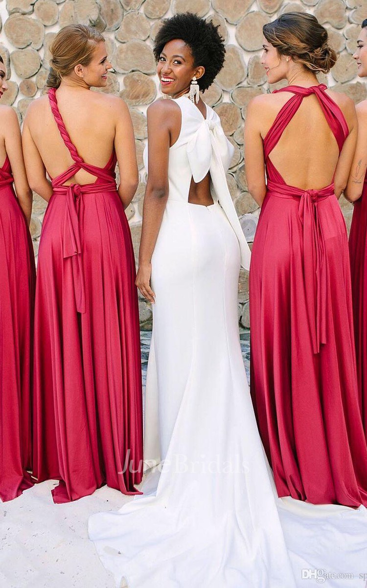 Convertible jersey bridesmaid dress best sale