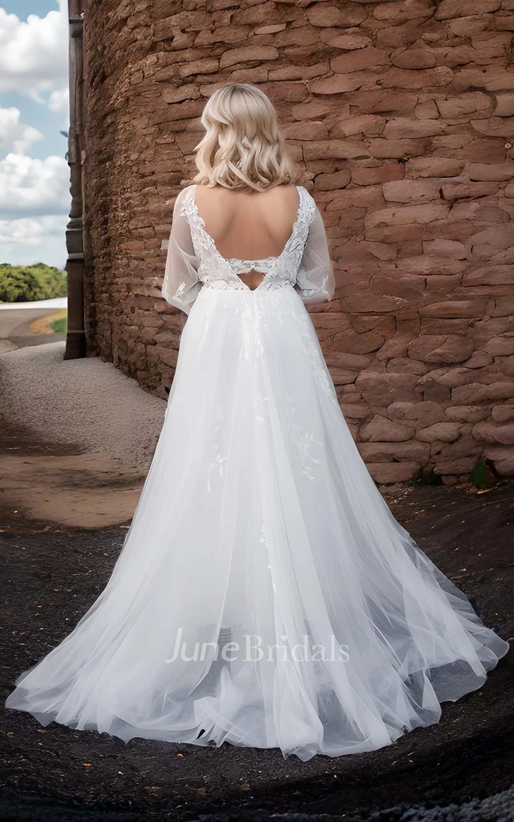 Plus-Size Lace Wedding Dress
