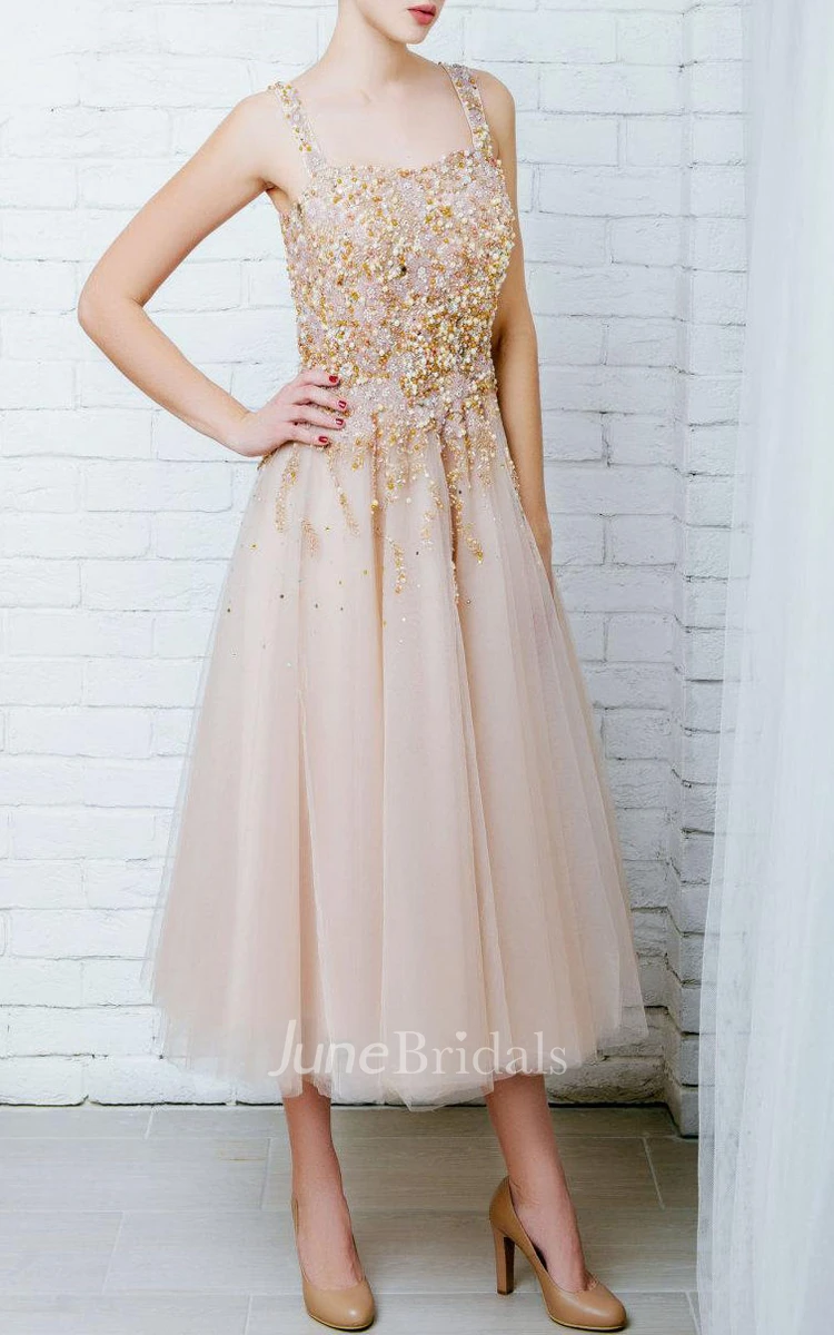 Ball Gown Tulle&Lace Dress With Beading&Embroideries