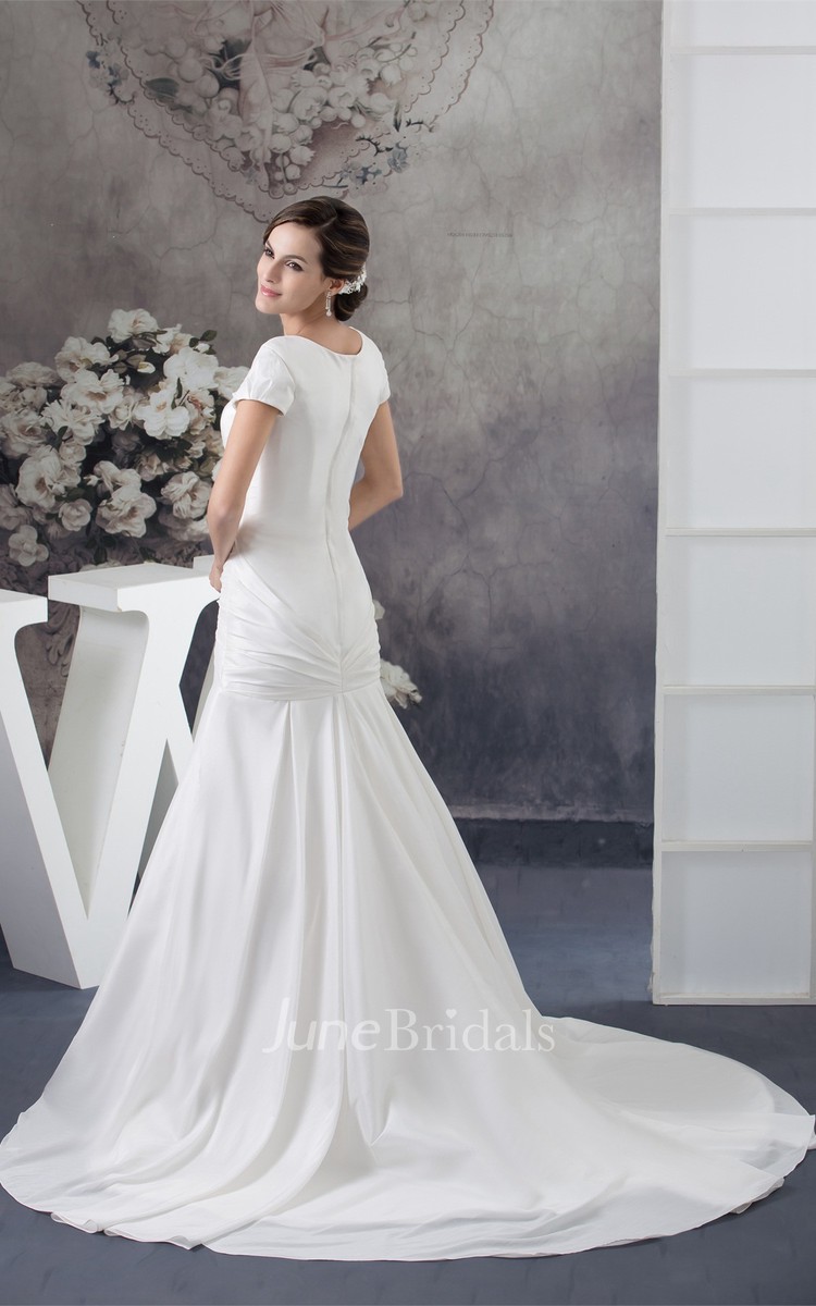 Short Taffeta Wedding Dress