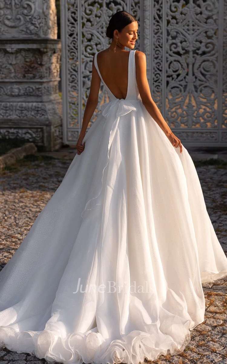 Chiffon ball 2024 gown wedding dress