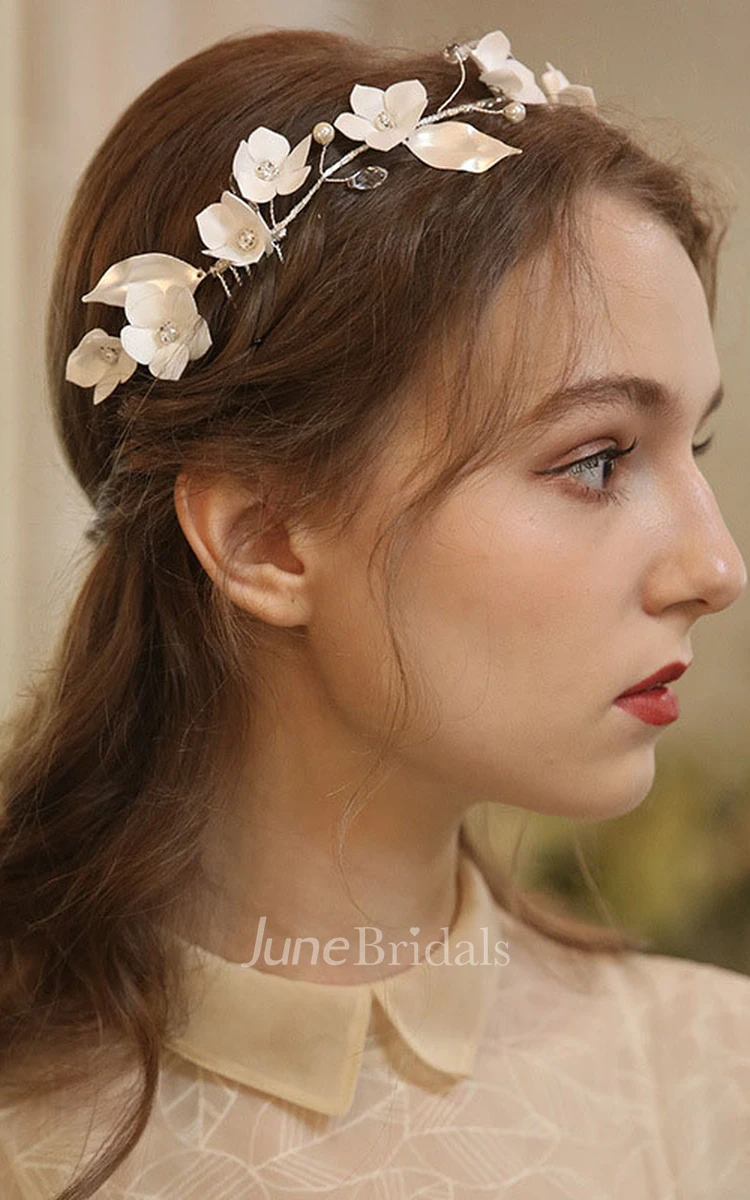 Forest Style Floral Headbands with Beads