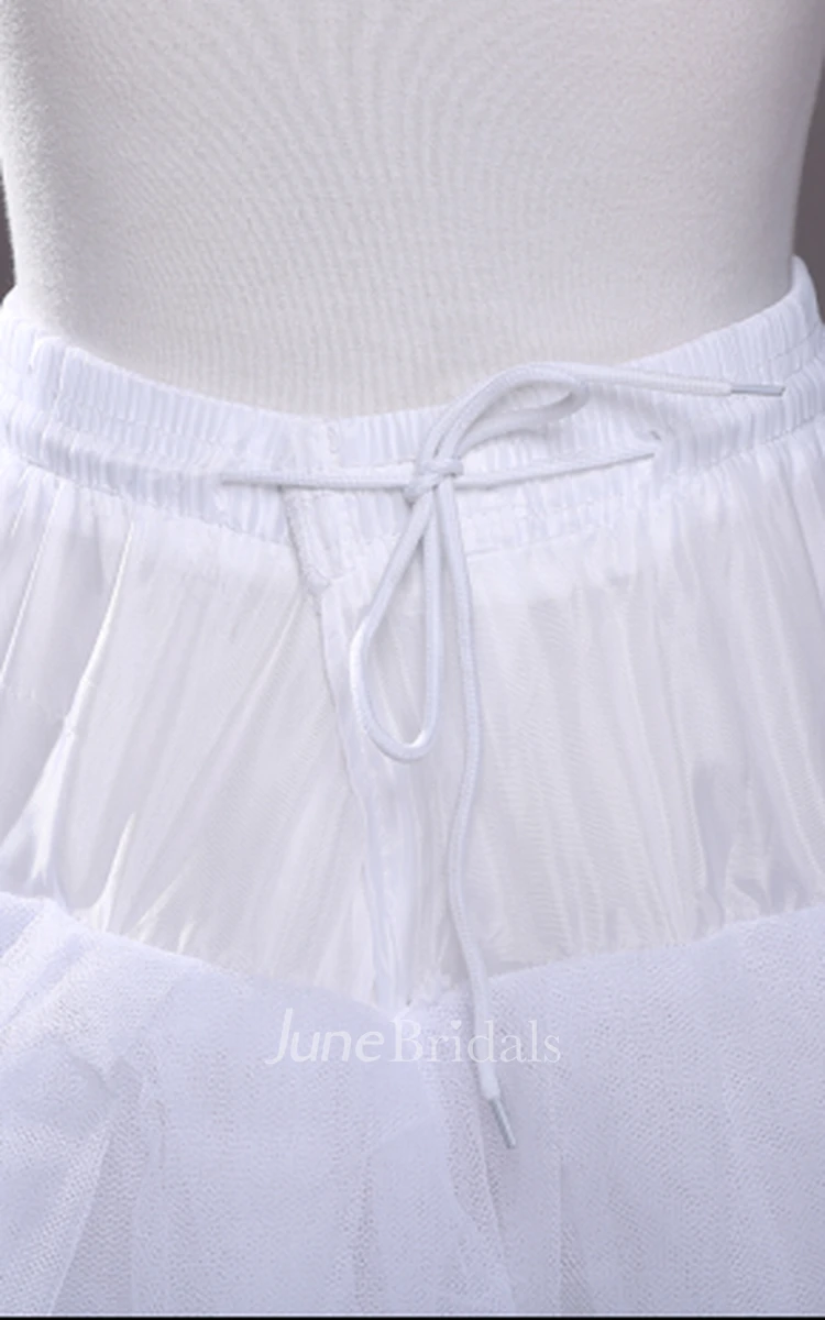 White Short Petticoat with Three-layer Net Boneless Skirt Ballet Short Tutu Skirt