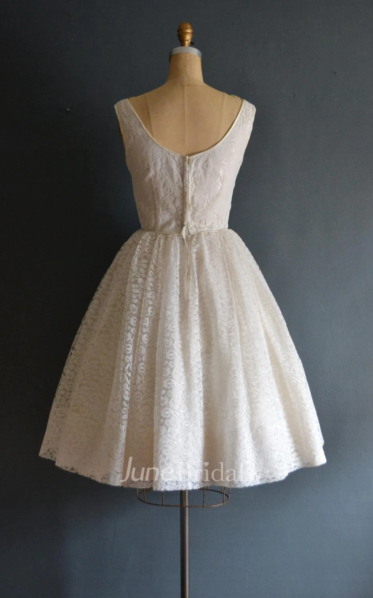 Aimee 50S Lace Short Wedding Weddig Dress