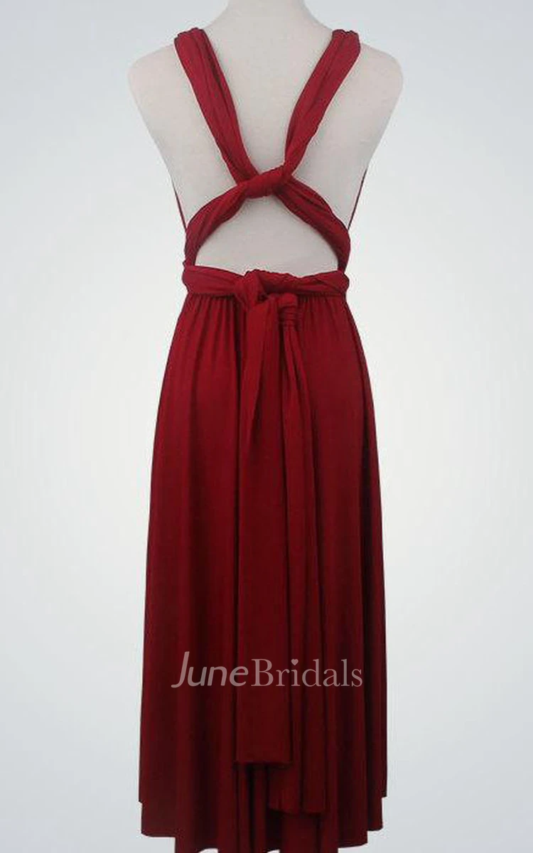 Ruched Halter Sleeveless Gown With Straps and Sash