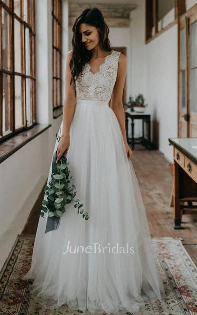 Tulle hippie hot sale wedding dress