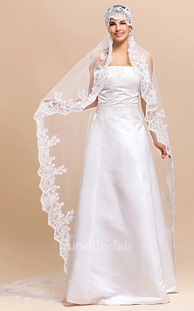 Gracious One-tier Tulle Chapel Wedding Veil