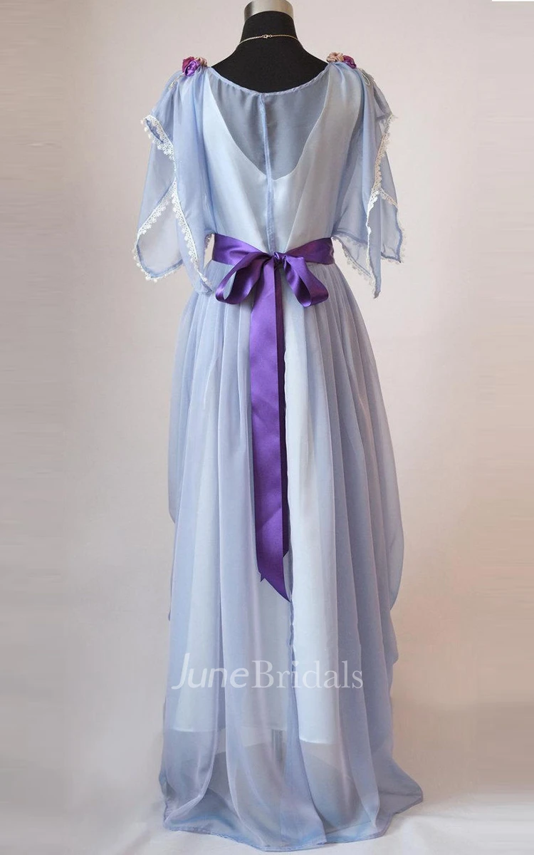 Edwardian Light Blue Evening Plus Size Made In England Downton Abbey Inspired Titanic Styled Dress