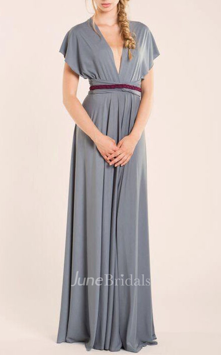 Long Silver Grey Infinity Dress