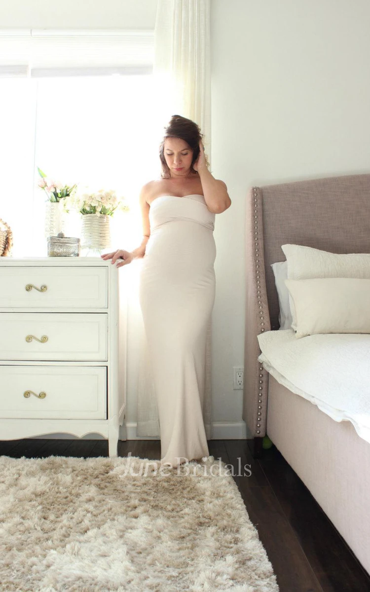 Pencil Floor-Length Sweetheart Maternity Dress