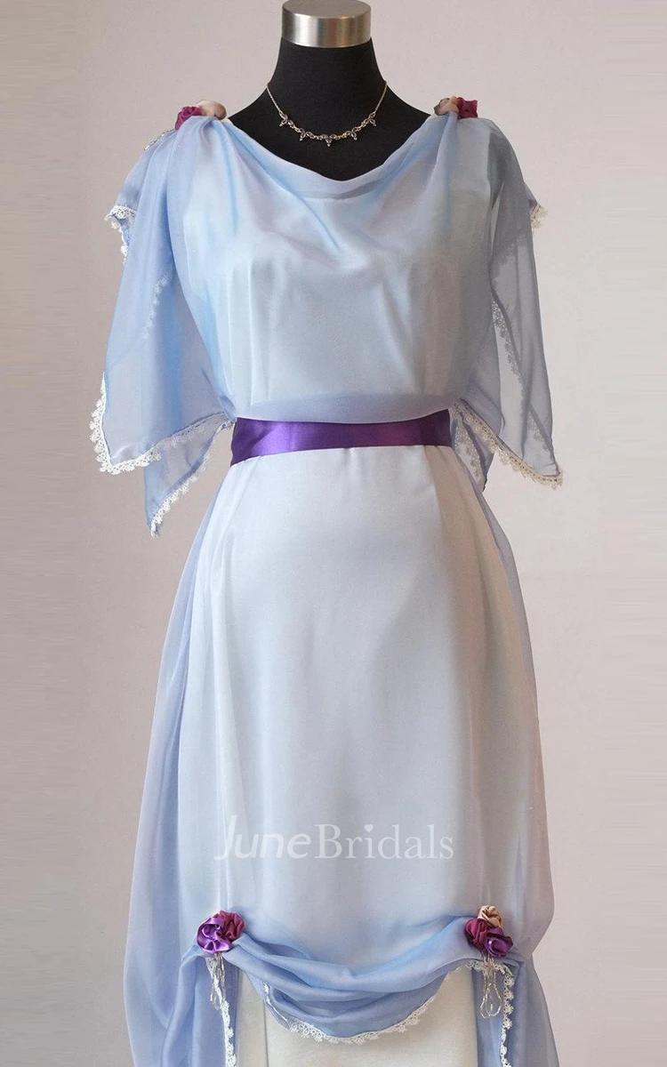 Edwardian Light Blue Evening Plus Size Made In England Downton Abbey Inspired Titanic Styled Dress