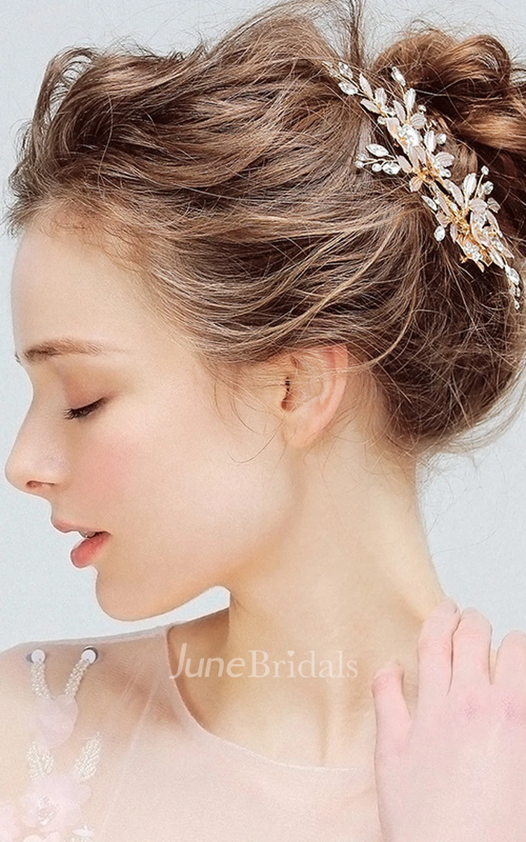 Forest Style Elegant Hair Clips with Flowers and Leaves