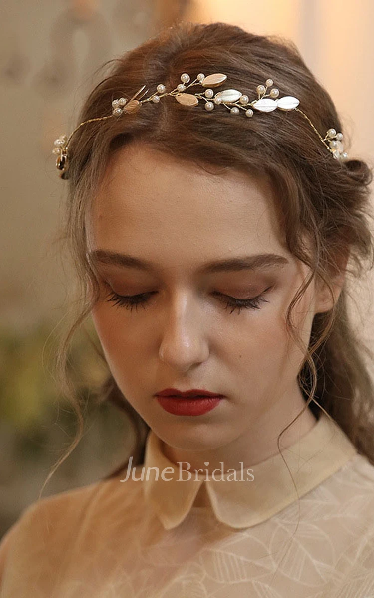 Forest Style Fresh Bridal Headbands with Beads
