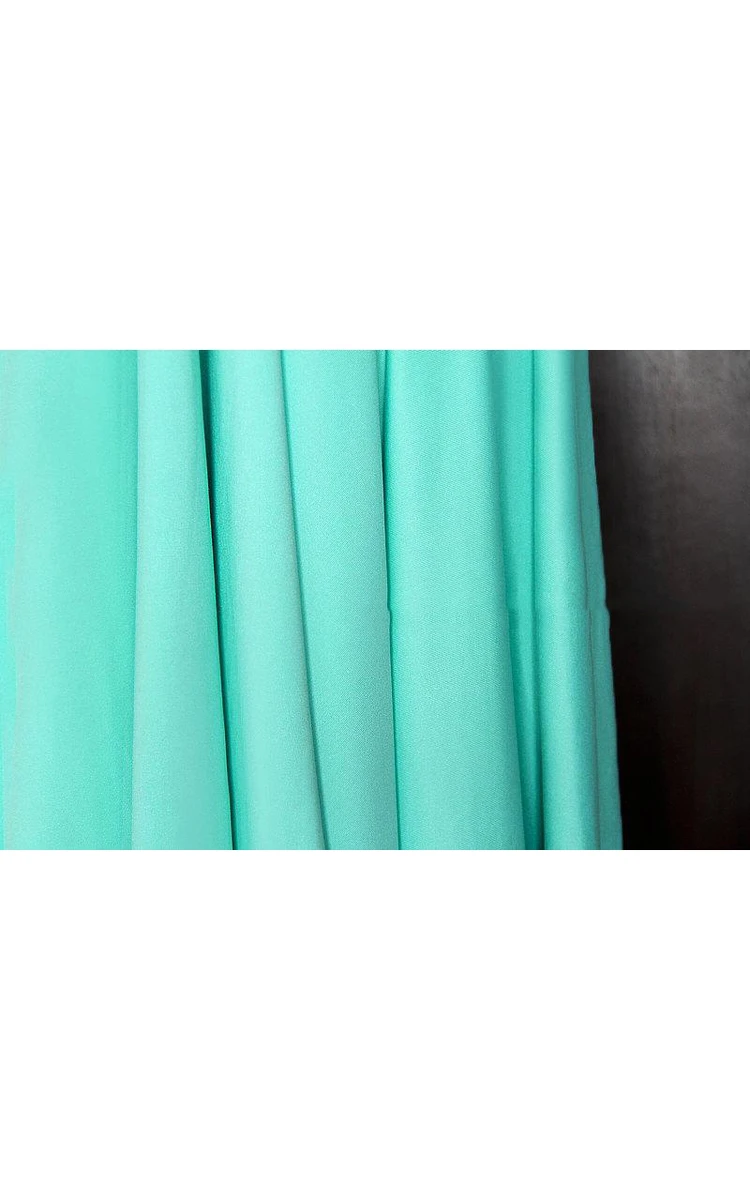 Turquoise Bridesmaid Convertible Wrap Full Length Dress