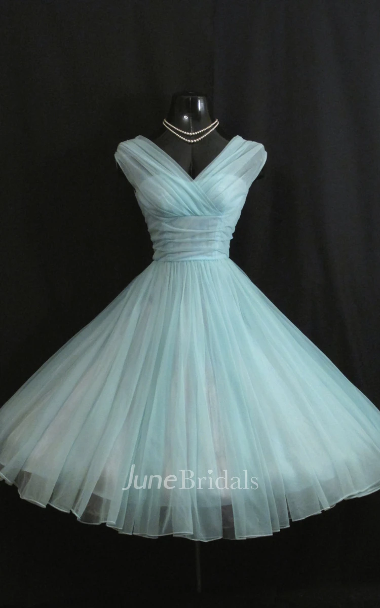 Charming V Neck Empire Chiffon Ball Gown With Bow