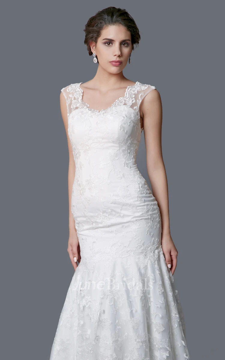 Ethereal Wedding Dress With a Full Skirt and Fitted Detail and Moveable Straps